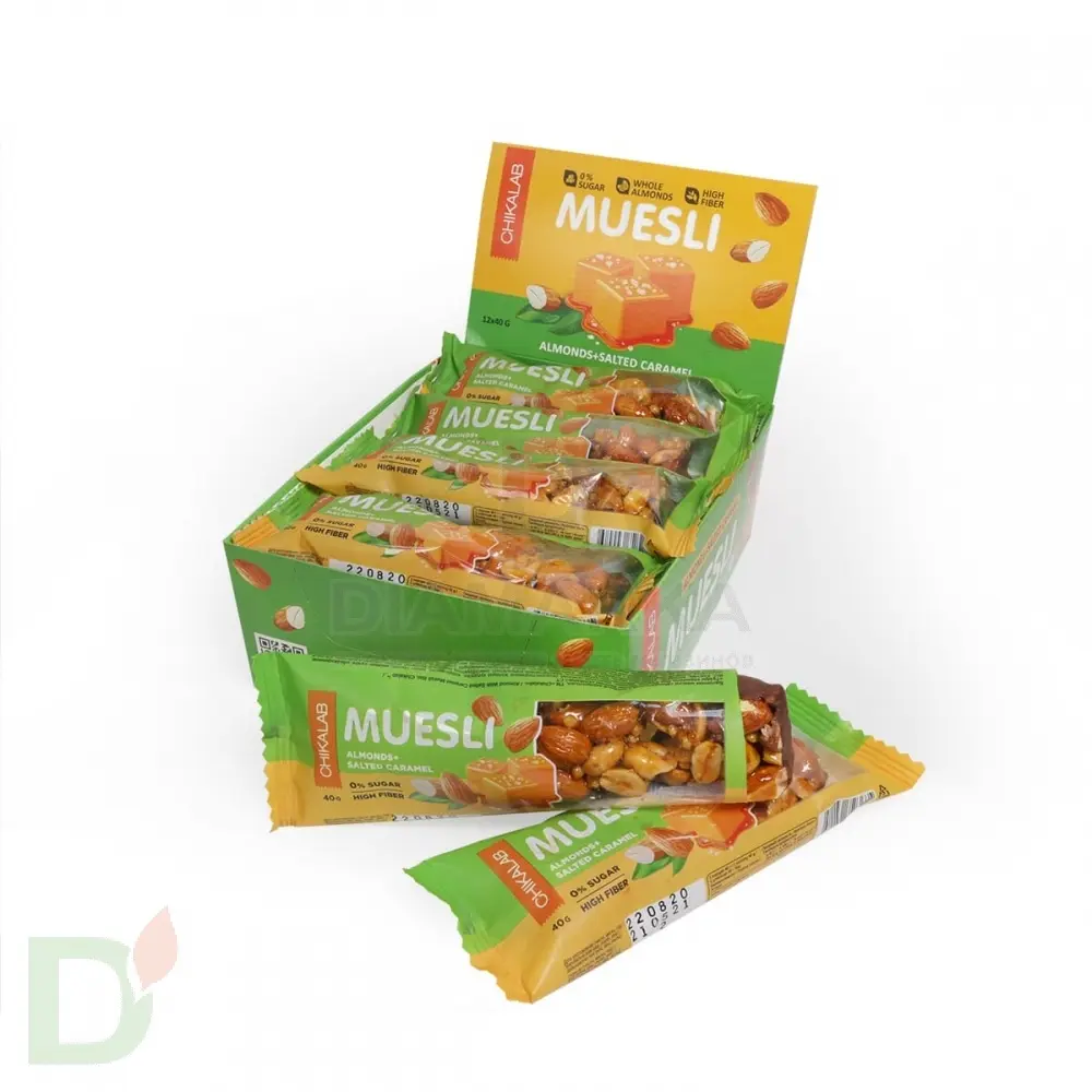 Батончик мюсли CHIKALAB миндальный с соленой карамелью 40 гр. в Саратове