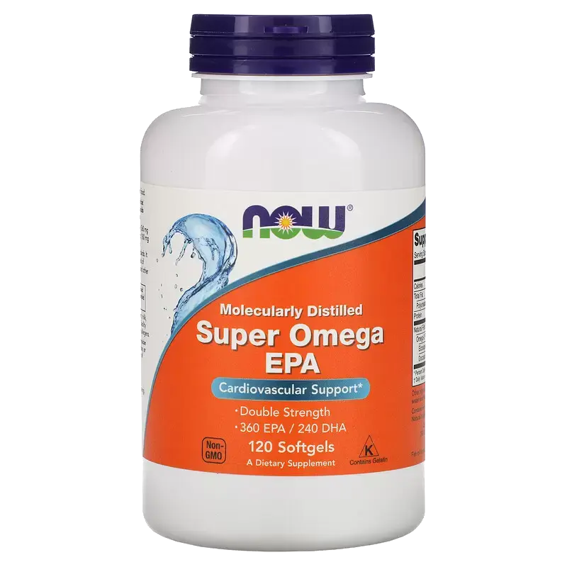Витамины NOW Супер Омега-3, дополнительный источник ПНЖК, 360EPA/240 DHA 120 шт в Саратове