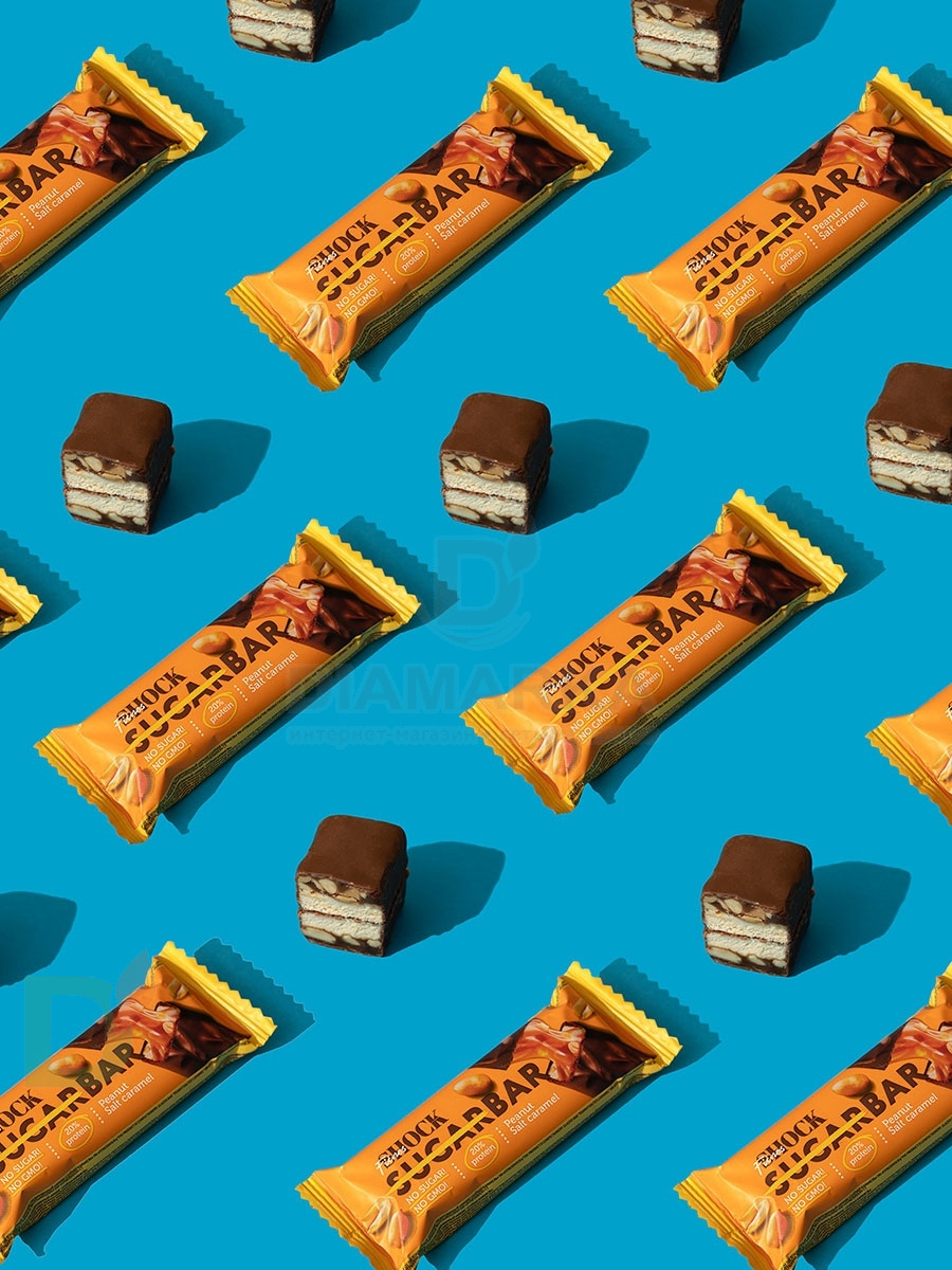 Батончик протеиновый FitnesShock Соленая карамель-Арахис 50гр. в Саратове