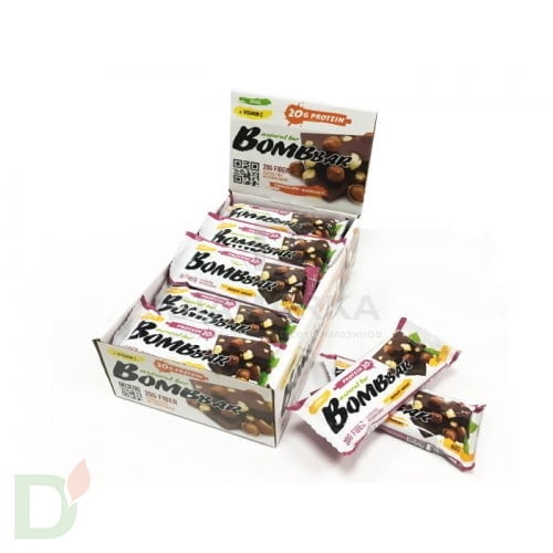 Батончик BOMBBAR Шоколад с фундуком (5угл в 60г) в Саратове