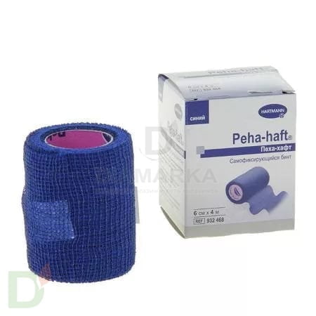 Бинт самофиксирующийся Пеха-хафт (Peha-haft), 6см х 4 м, Синий в Саратове