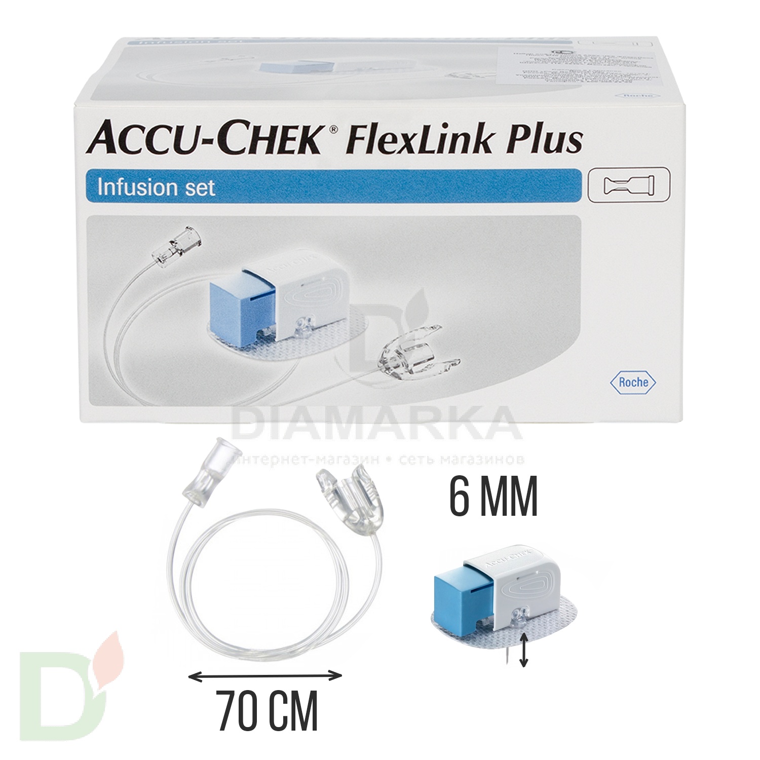 Акку-Чек ФлексЛинк Плюс 6/70, инфузионный набор, 1 шт. в Саратове