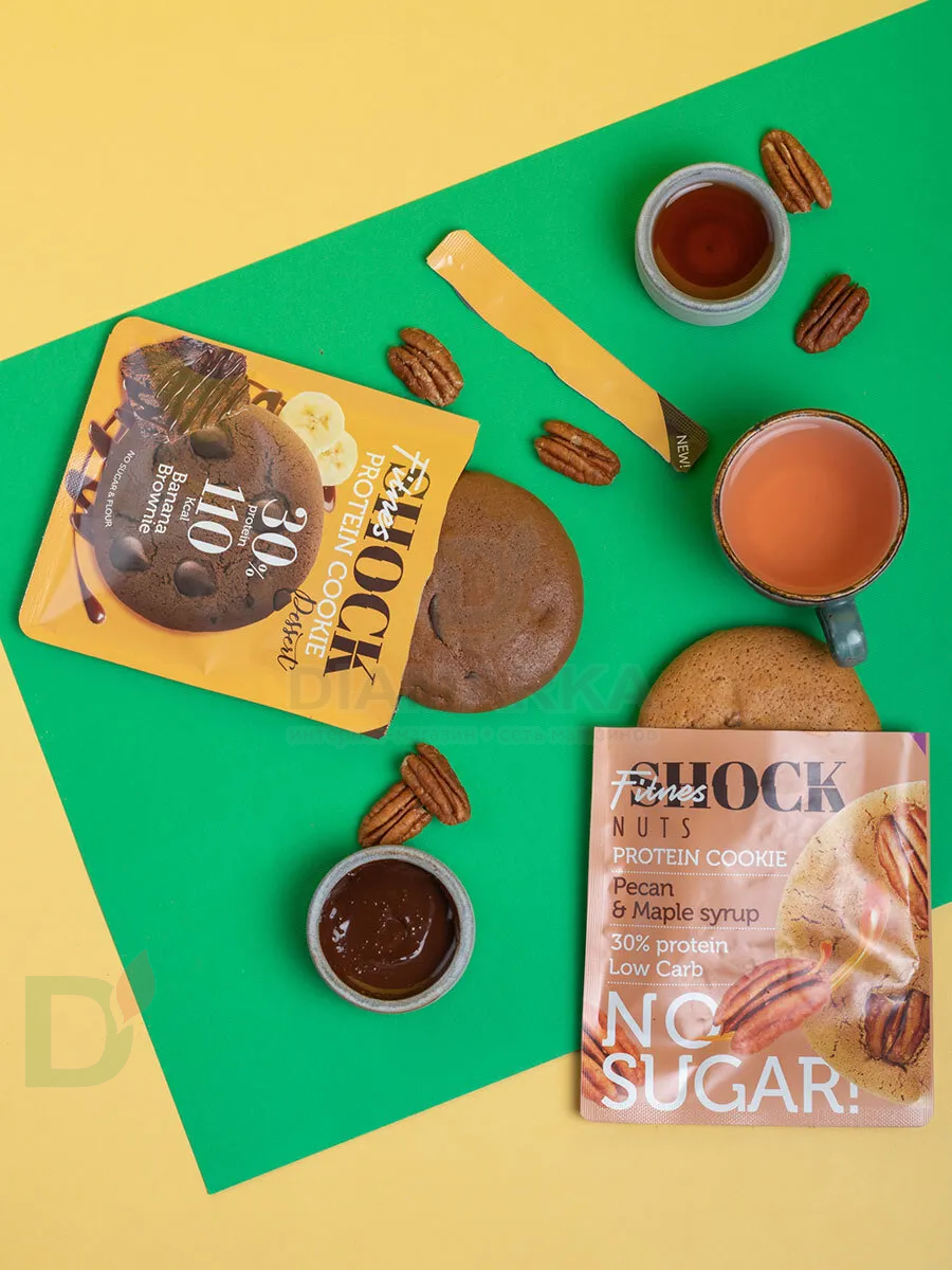 Печенье протеиновое FitnesShock Dessert Малиновый чизкейк 35гр.