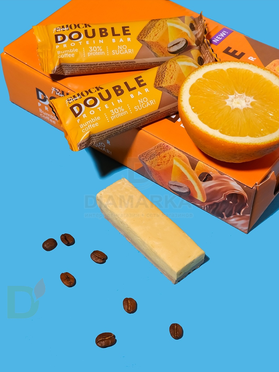 Батончик протеиновый FitnesShock Апельсиновый кофе 40гр. в Саратове