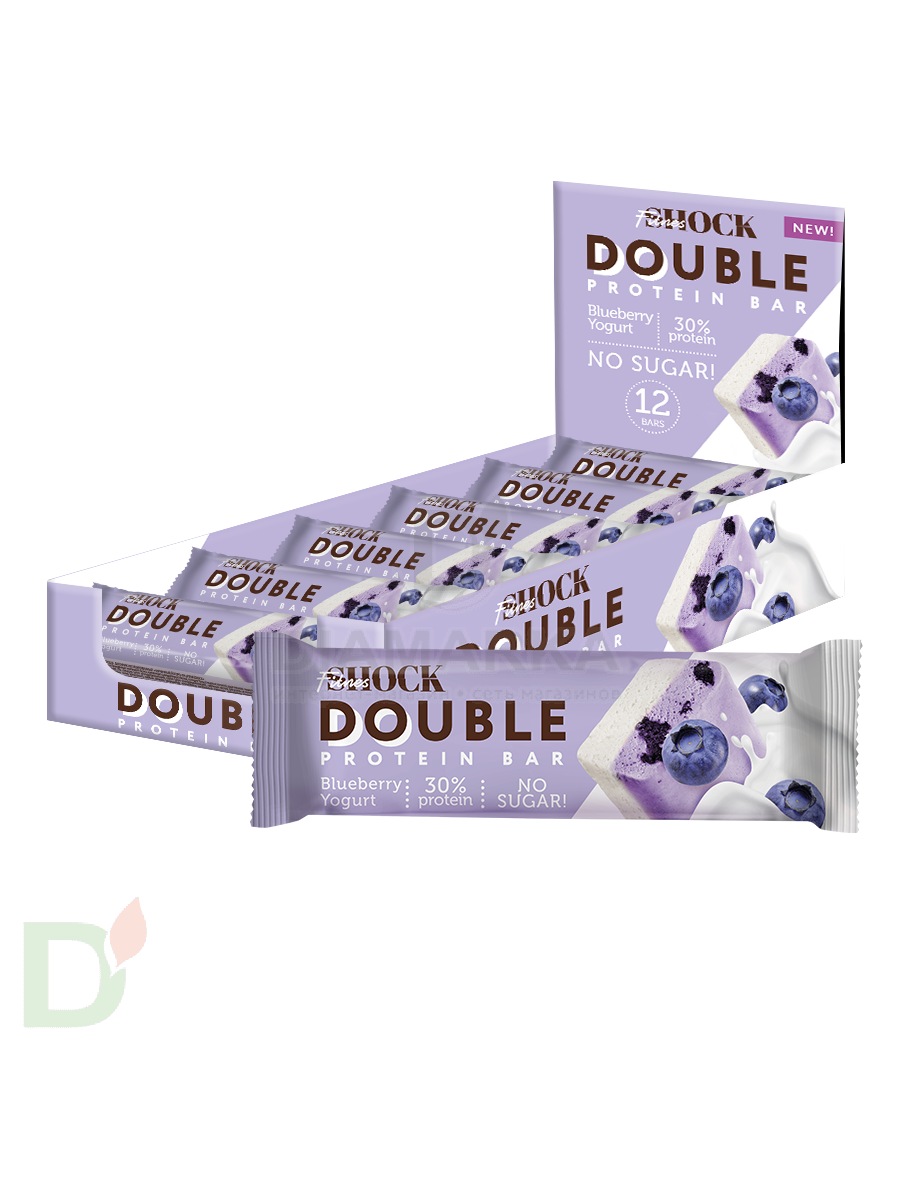 Батончик протеиновый FitnesShock Черничный йогурт 40гр. в Саратове