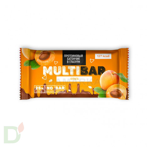 Батончик протеиновый Мультибар в глазури с курагой 40гр в Саратове