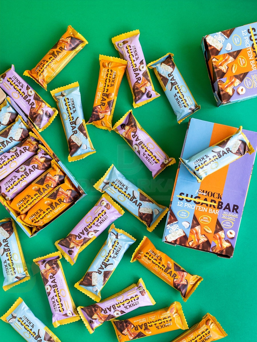 Батончик протеиновый FitnesShock Соленая карамель-Арахис 50гр. в Саратове