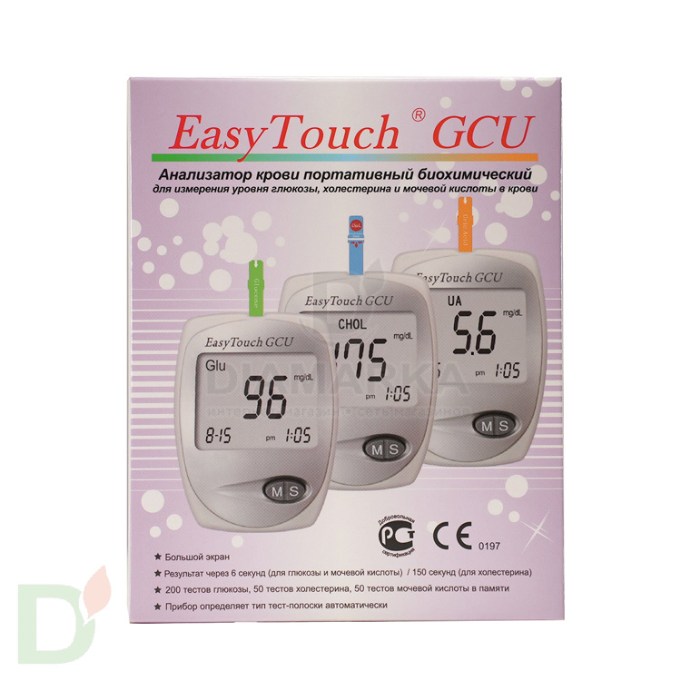 Биохимический анализатор ИзиТач (EasyTouch GCU) (глюкоза, холестерин и мочевая кислота в крови) в Саратове