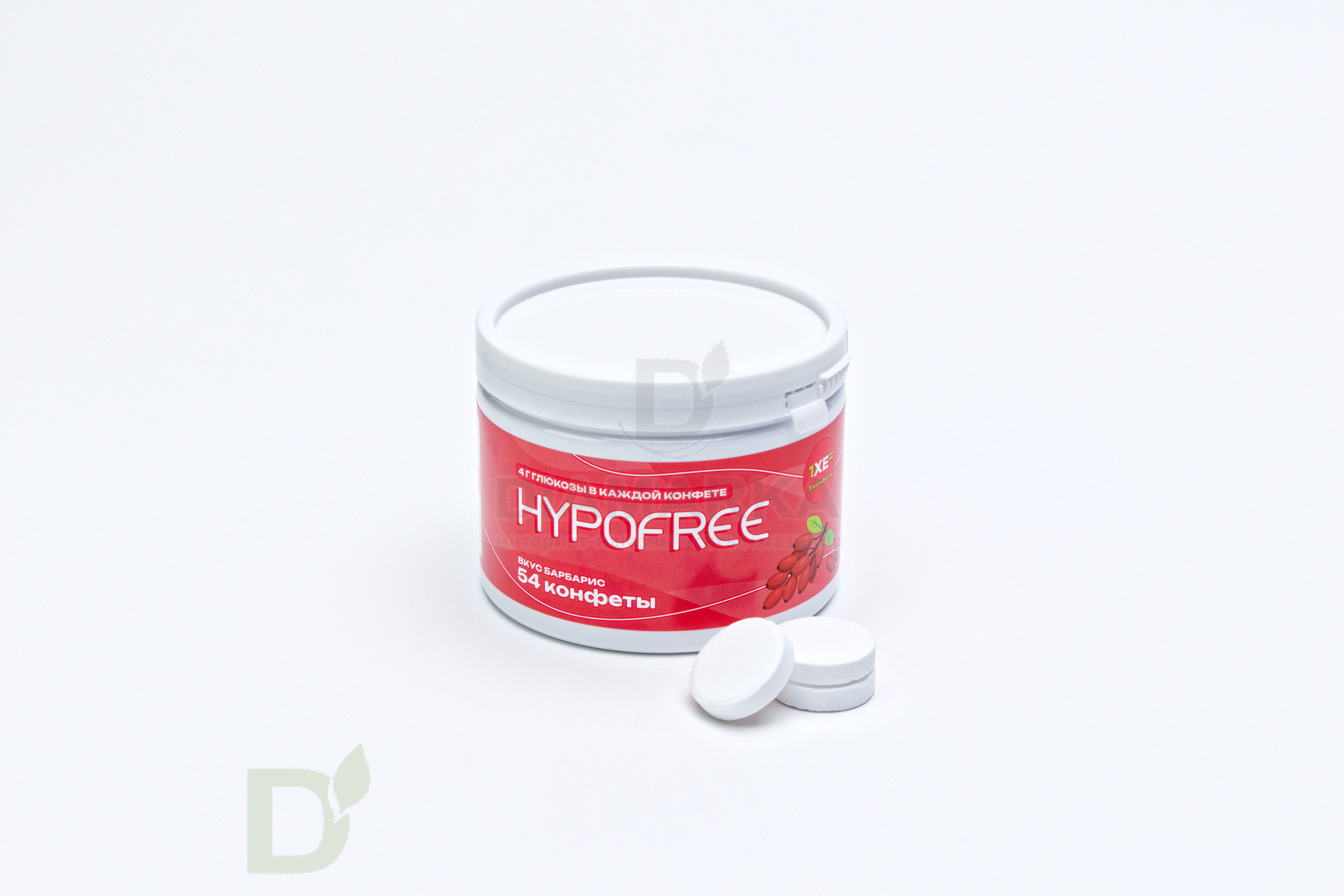 Конфеты таблетированные HYPOFREE 54 шт по 4 гр. Барбарис