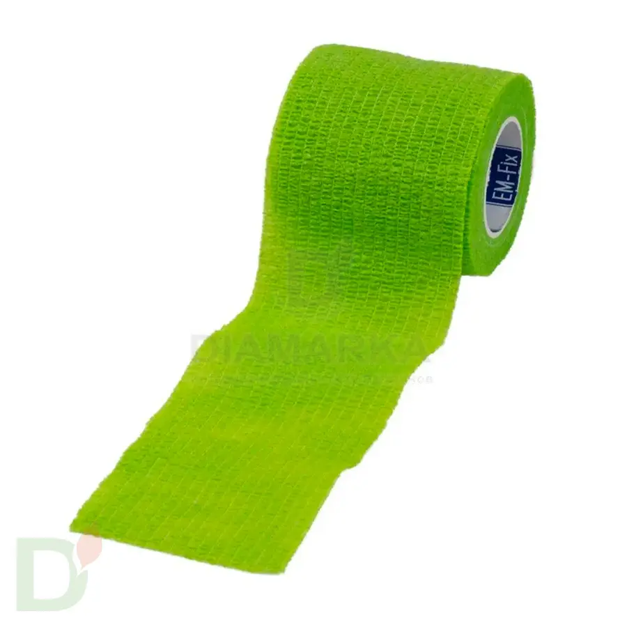 Бинт эластичный когезивный EM-fix krep Лайм, 5 см х 4,5 м в Саратове