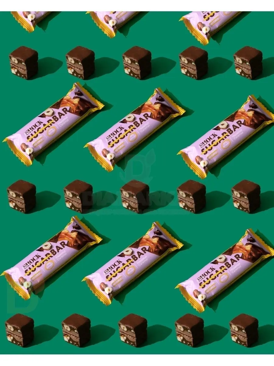 Батончик протеиновый FitnesShock Шоколадная карамель-фундук 50гр. в Саратове