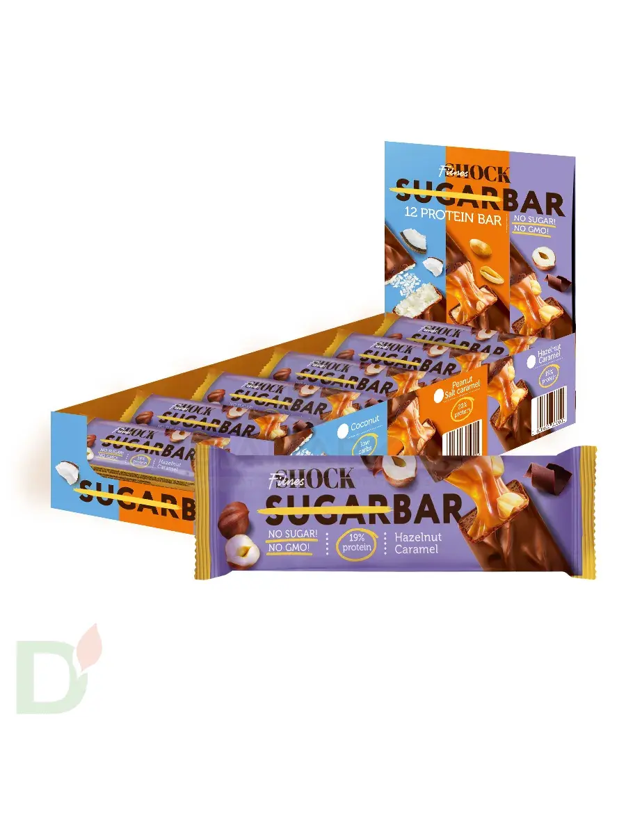 Батончик протеиновый FitnesShock Шоколадная карамель-фундук 50гр. в Саратове